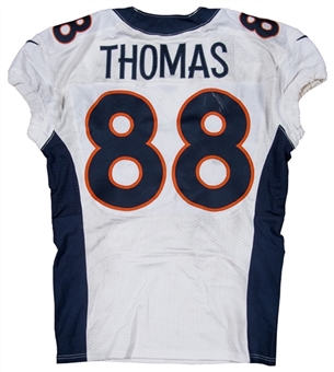 2012 Demaryius Thomas Game Used Denver Broncos Road Jersey From 10/7/12 Game at New England